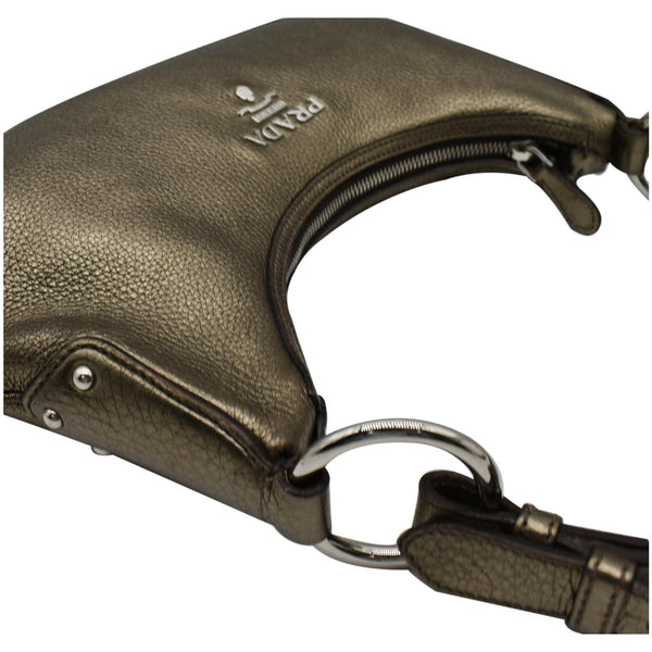 Prada Vitello Daino Leather Hobo Bag - sliver hardware