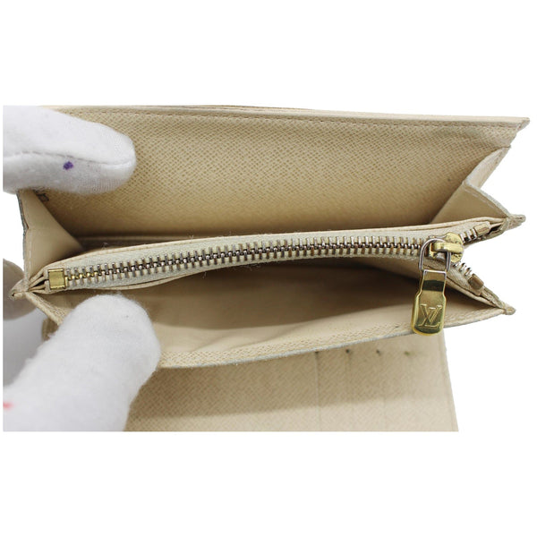 LOUIS VUITTON Alexandra Damier Azur Wallet White