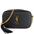 YVES SAINT LAURENT Mini Lou Leather Camera Crossbody Bag Black