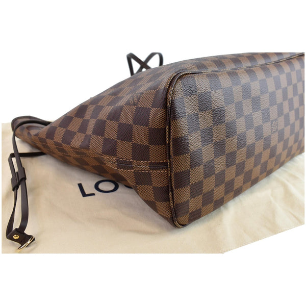 LOUIS VUITTON Neverfull MM Damier Ebene Tote Bag Brown