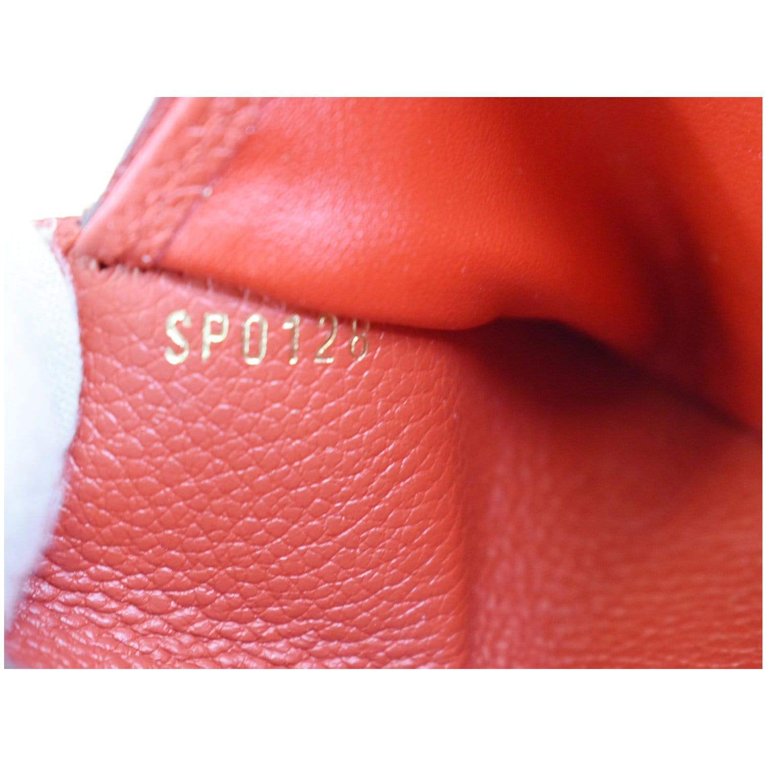 LOUIS VUITTON Monogram Empreinte Leather Zippy Wallet Red