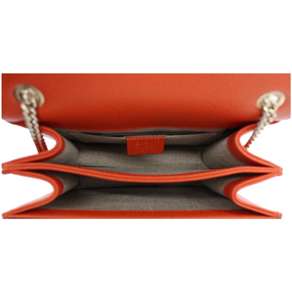 GUCCI Interlocking GG Leather Crossbody Bag Orange 510304