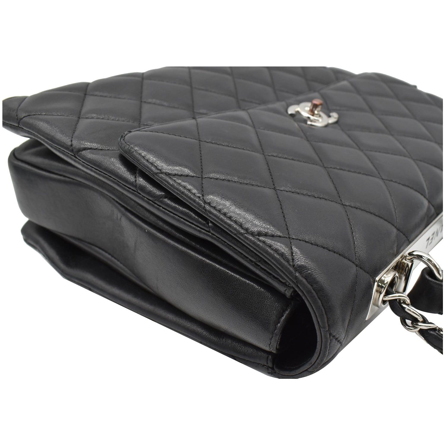 Chanel Trendy CC Bag, Metallic Gray Leather