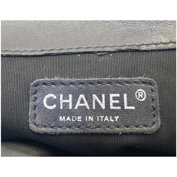 Chanel Boy Flap Bag Enchained Medium Calfskin Leather logo 