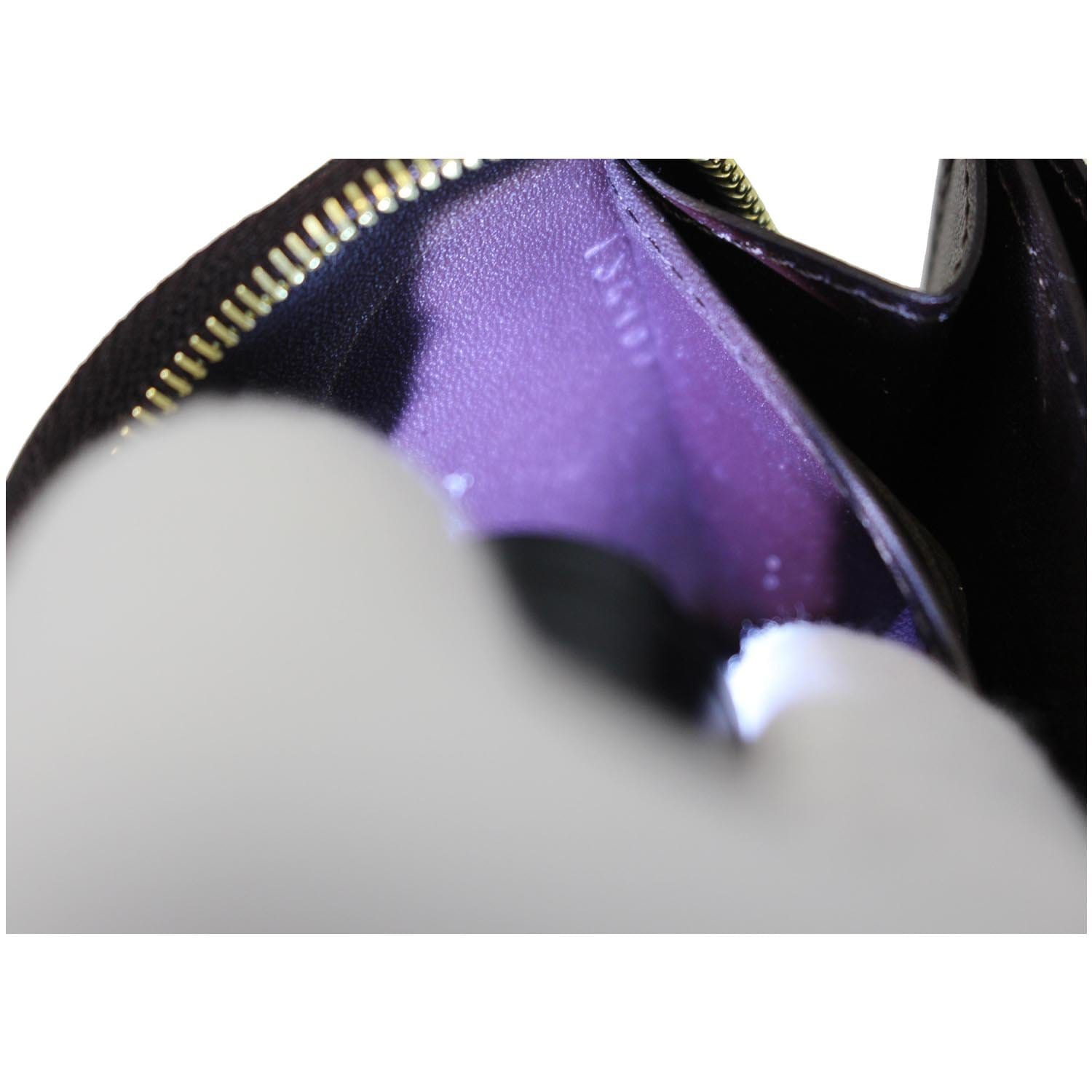 Louis Vuitton Purple Monogram Vernis Rayures Zippy Coin Purse QJA0OE3AUB004