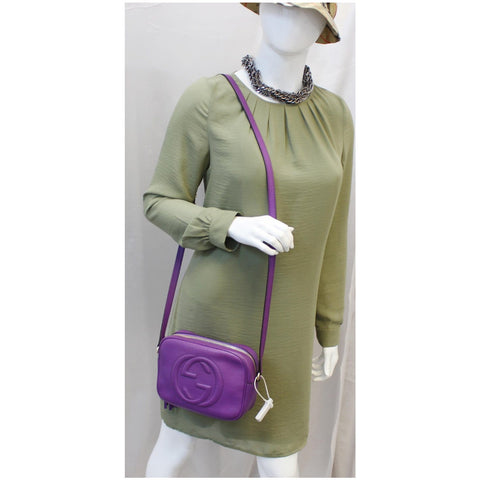 Gucci Crossbody Bag Soho Disco Pebbled Leather Small for sale