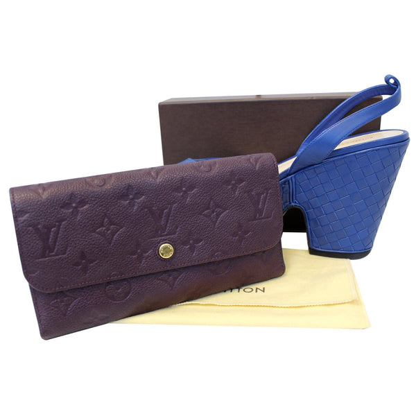  Louis Vuitton Empreinte Leather Trifold Wallet Purple-US