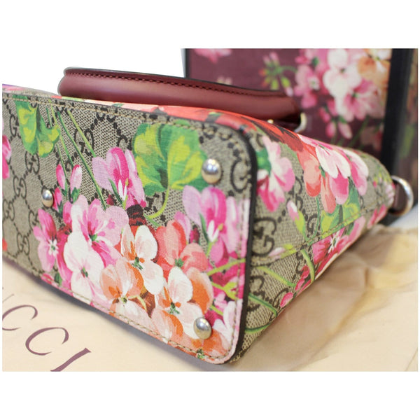Gucci Satchel Bag GG Supreme Blooms Small - leather