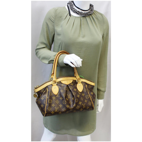 LOUIS VUITTON Tivoli PM Monogram Canvas Shoulder Bag Brown