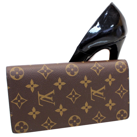 Louis Vuitton Brazza Wallet Monogram Canvas Brown full view