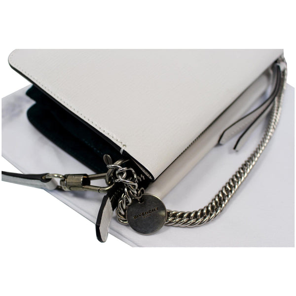 GIVENCHY Cross3 Two Tone Textured Leather Crossbody Bag White - Last Call