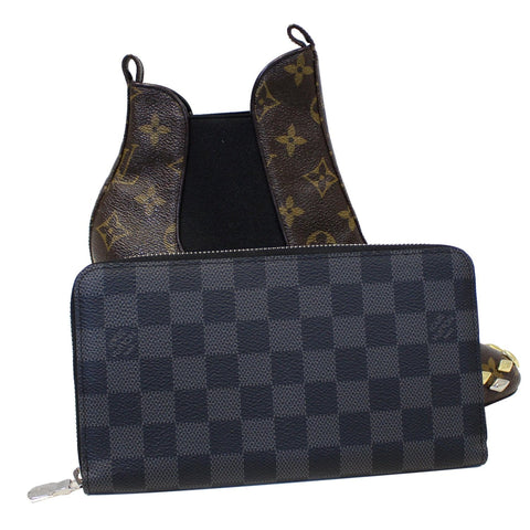 LOUIS VUITTON Zippy Organizer Damier Graphite Wallet Black-US