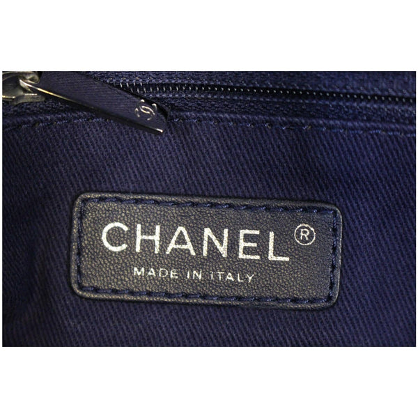 CHANEL Canvas Deauville Large Tote Denim Blue Shoulder Handbag-US