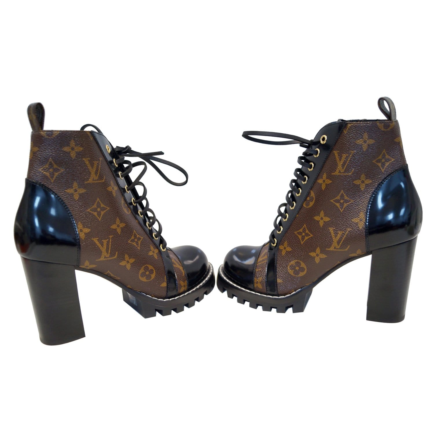 Louis Vuitton Women's Star Trail Ankle Boots Monogram Canvas with