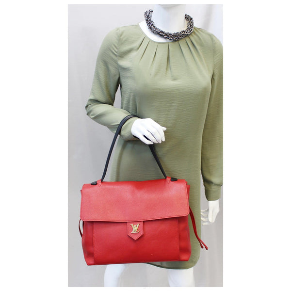 Louis Vuitton Lockme PM Leather Shoulder Bag Rouge for women