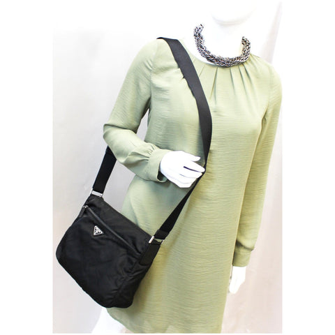 PRADA Large Nylon Crossbody Bag Black-US