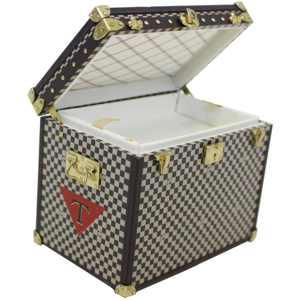 Open Lid Mini Malle Chapeaux Damier Jewelry Box