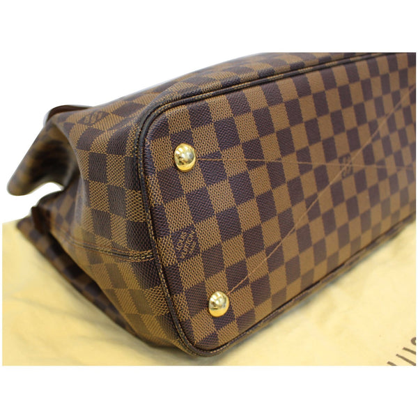 LOUIS VUITTON Ascot Damier Ebene Satchel Bag Brown