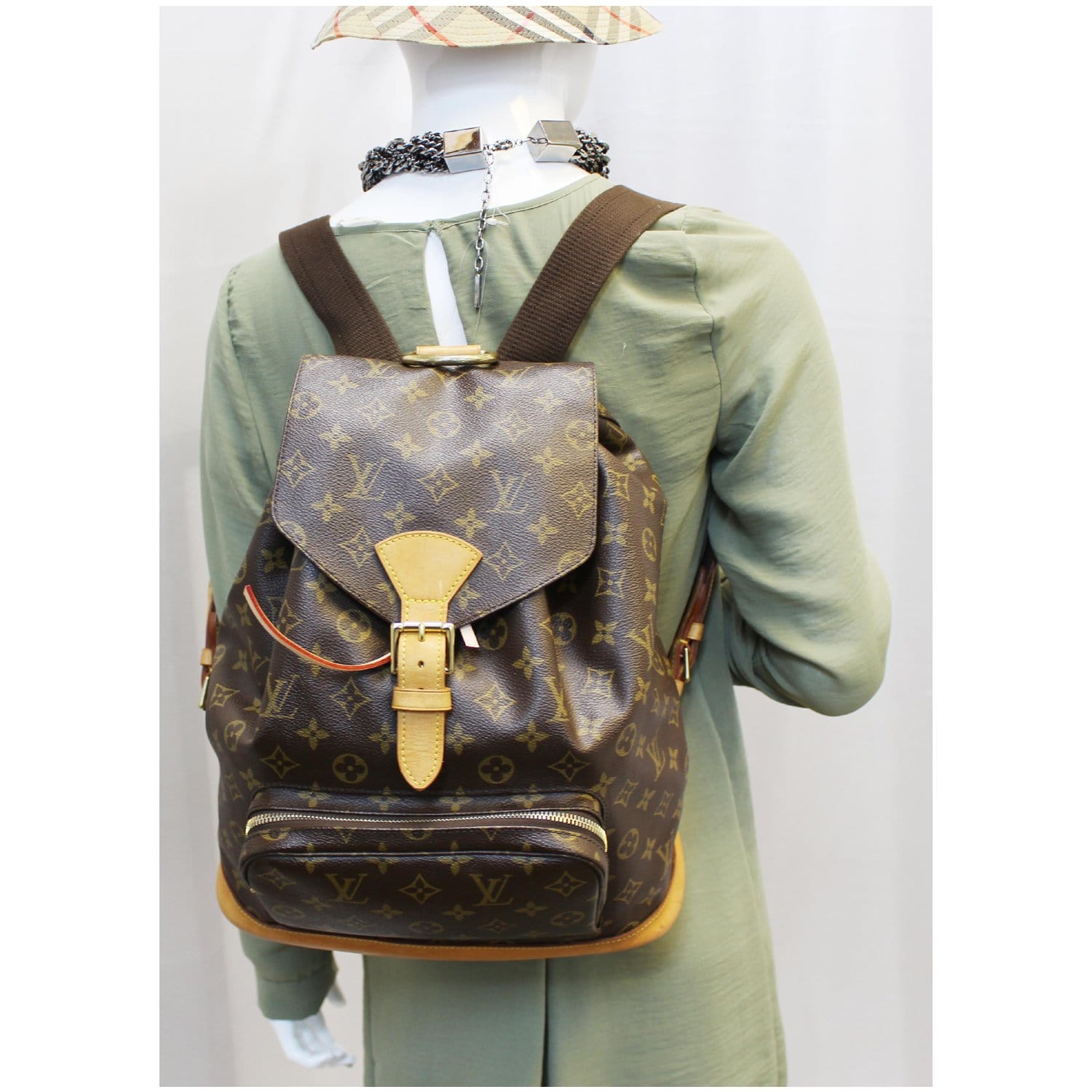 LOUIS VUITTON Montsouris GM Monogram Canvas Backpack Bag Brown-US LOUIS VUITTON Montsouris GM Monogram Canvas Backpack Bag Brown-US