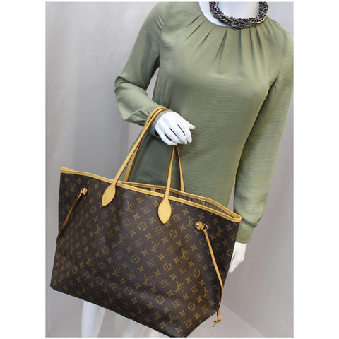 LOUIS VUITTON Neverfull GM Monogram Canvas Tote Shoulder Bag Brown-US