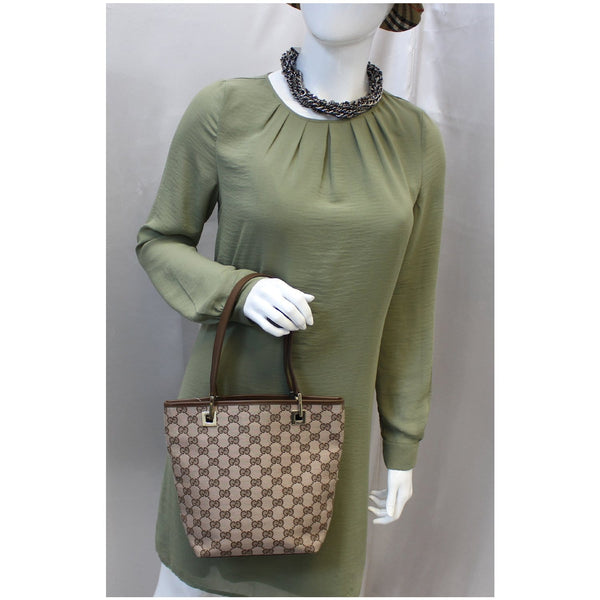 Gucci GG Canvas Tote Bag Brown - Gucci Handbags