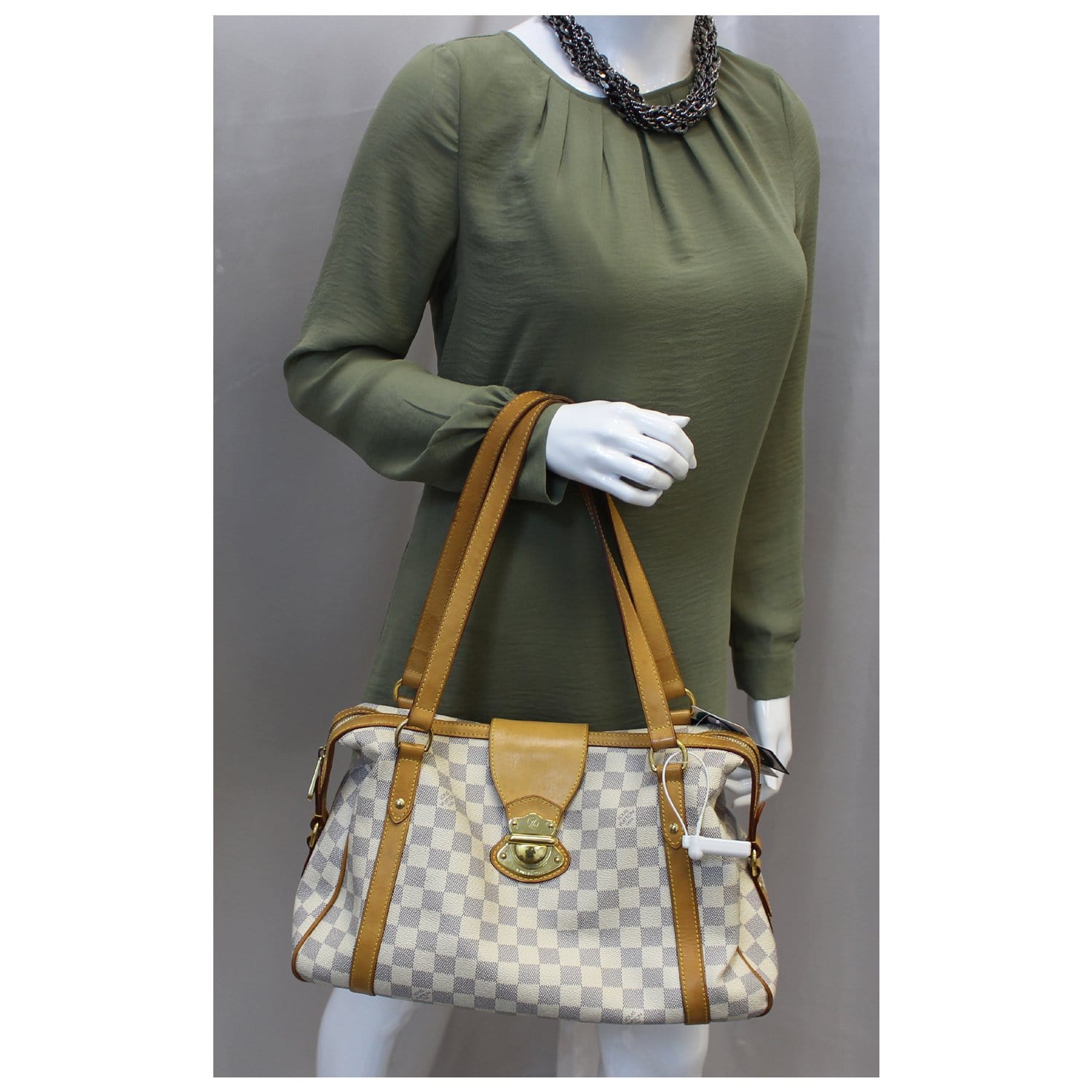 Louis Vuitton Damier Azur GM Stresa Shoulder Handbag LV-B0504P-0002