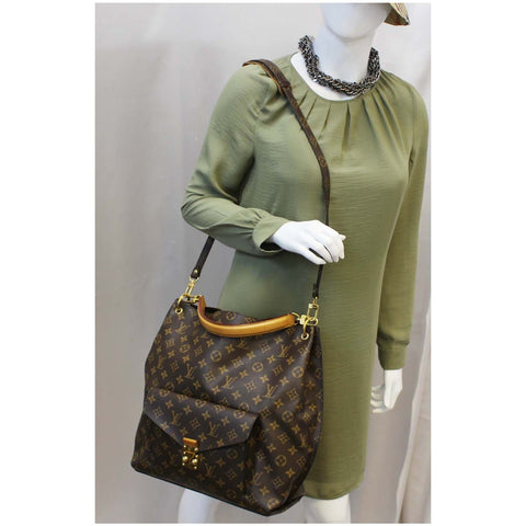 LOUIS VUITTON Metis Hobo Monogram Canvas Shoulder Bag Brown