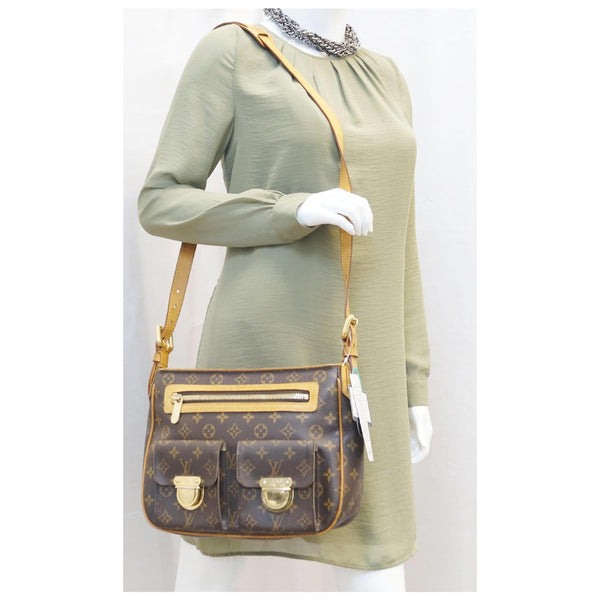 LOUIS VUITTON Hudson GM Monogram Canvas Shoulder Bag-US