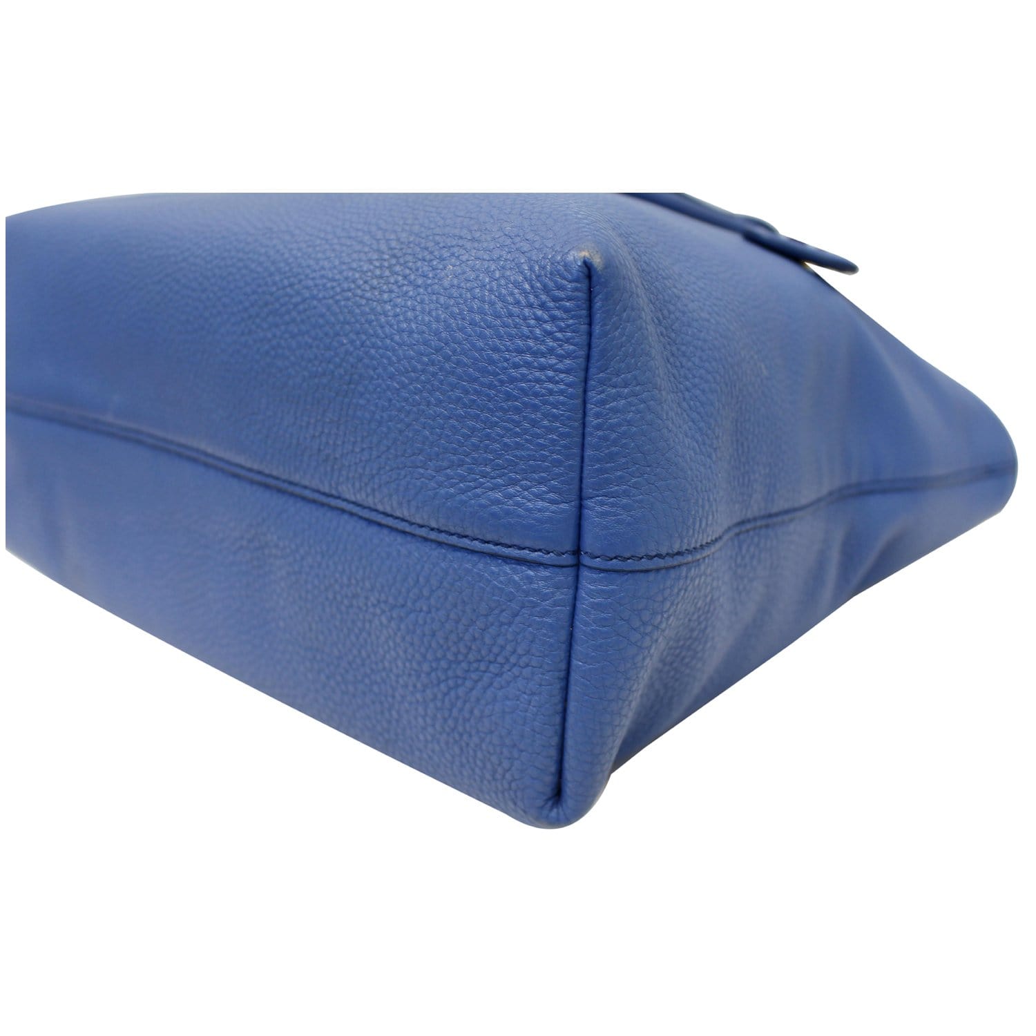 PRADA Vitello Phenix Leather Tote Bag Blue-US