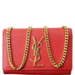 YVES SAINT LAURENT Kate Small Grain De Poudre Crossbody Bag Red