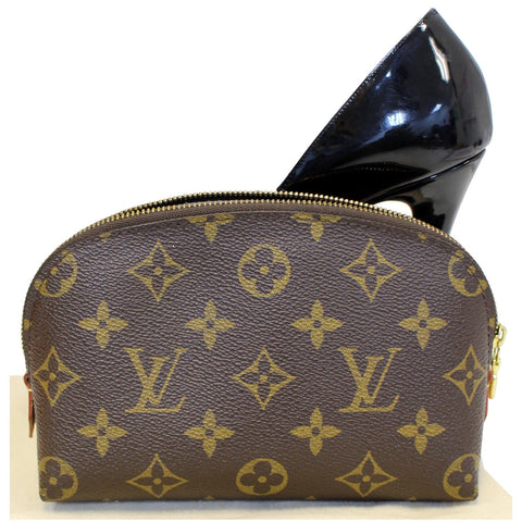 LOUIS VUITTON Monogram Canvas Cosmetic Pouch Brown