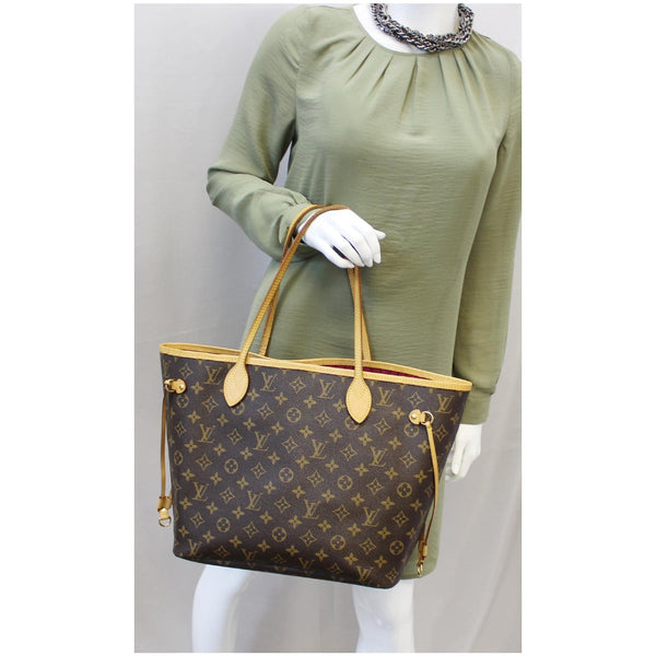 LOUIS VUITTON Neverfull MM Monogram Canvas Tote Shoulder Bag Brown-US