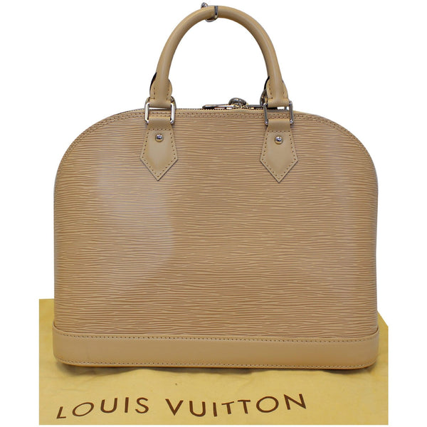 Louis Vuitton Alma Epi Leather Shoulder Bag Beige Box