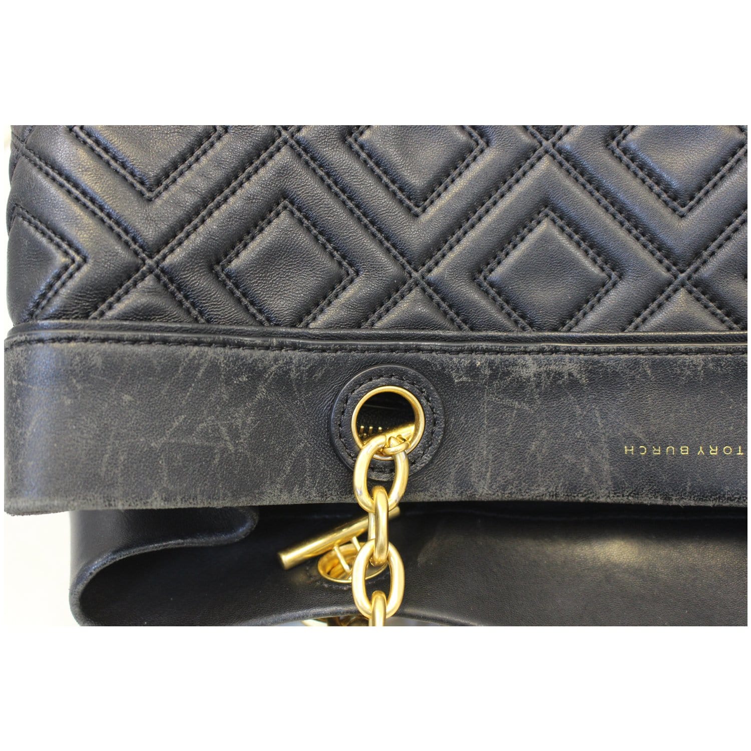 Leather tote Tory Burch Black in Leather - 38053660