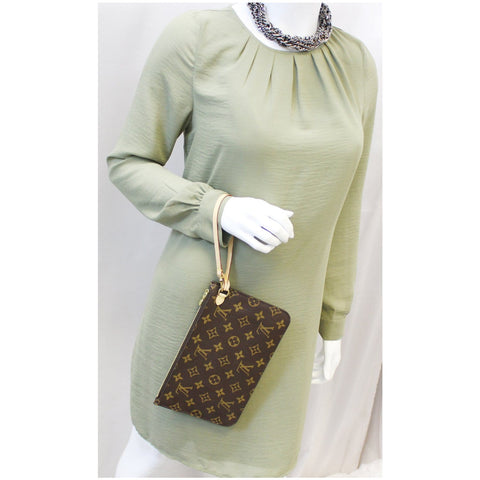 LOUIS VUITTON Pochette Wristlet Pouch Damier Ebene Neverfull MM/GM-US