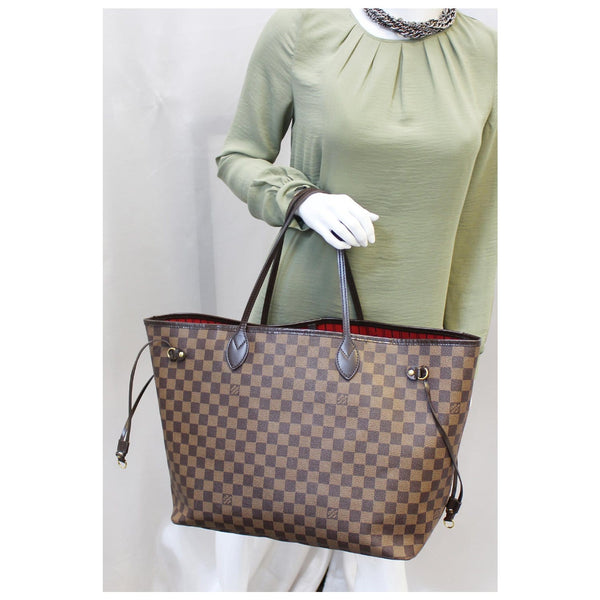 LOUIS VUITTON Neverfull GM Damier Ebene Tote Shoulder Bag Brown-US
