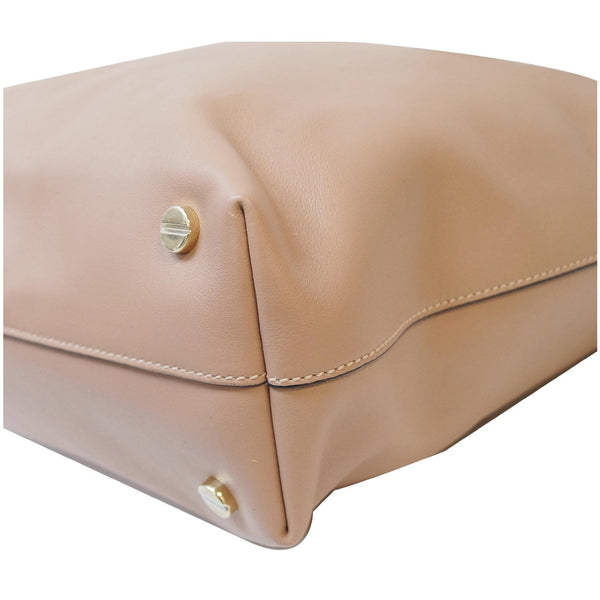 VALENTINO Garavani Lovestud Calfskin Leather Tote Bag Pink - Side Bottom View