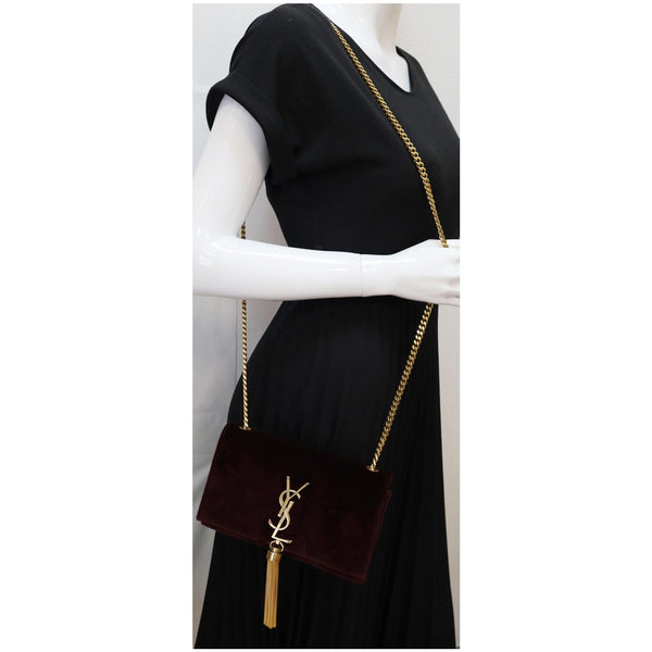 Yves Saint Laurent Kate Medium Tassel Velvet Crossbody Bag