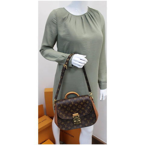 LOUIS VUITTON Eden MM Monogram Canvas Shoulder Bag Brown