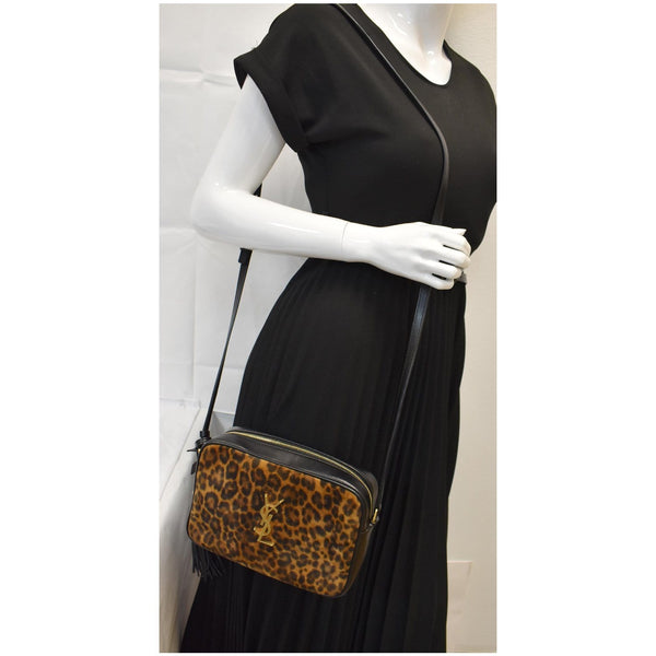Yves Saint Laurent Lou Camera Leopard-Print shoulder bag