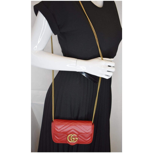 Gucci GG Marmont Matelasse Leather Super Mini shoulder bag
