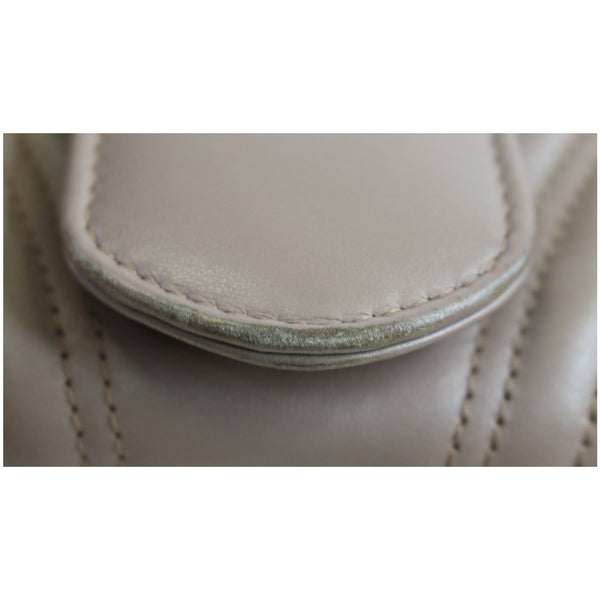 GUCCI Large GG Marmont Calfskin Matelasse Shoulder Bag Nude 498090