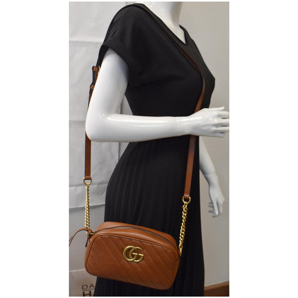 Gucci GG Marmont Small Shoulder Bag for women outfit