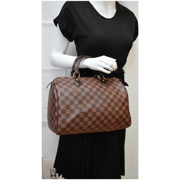 Louis Vuitton Speedy 30 Damier Ebene Satchel Handbag