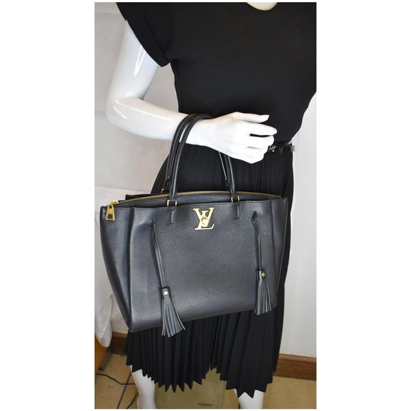Louis Vuitton Lockmeto Calfskin Leather Handbag