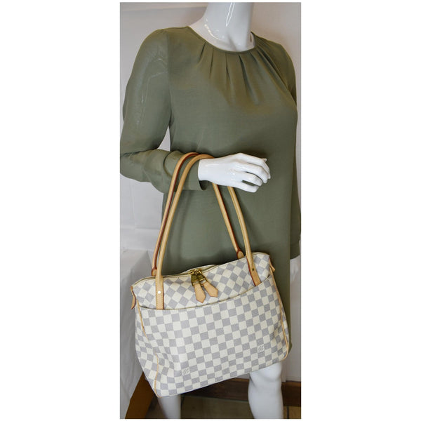Louis Vuitton Figheri PM Damier Azur Shoulder Bag - elbow handbags