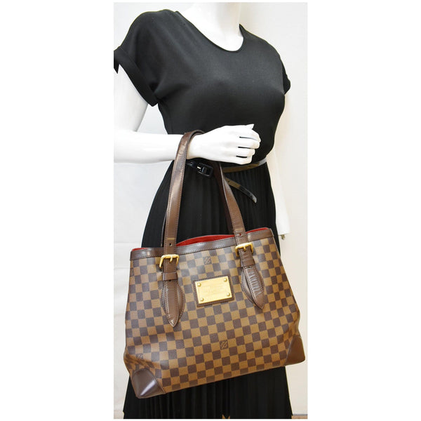 LOUIS VUITTON Hampstead MM Damier Ebene Shoulder Bag Brown