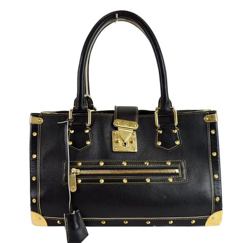 LOUIS VUITTON Suhali Le Fabuleux Leather Satchel Bag Black