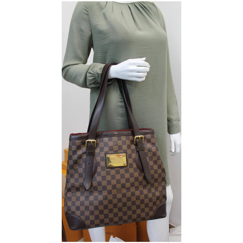 LOUIS VUITTON Hampstead GM Damier Ebene Shoulder Bag Brown for women