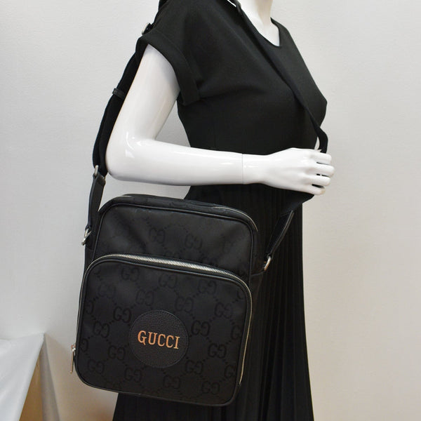 Gucci Off The Grid GG Monogram Nylon Shoulder Bag Black